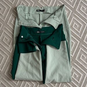 Zara Two-Tone Green Pants Set